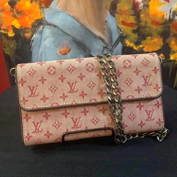Louis Vuitton Handbags - RED LOUIS VUITTON MINI LIN - CHAIN SOLD SEPARATELY